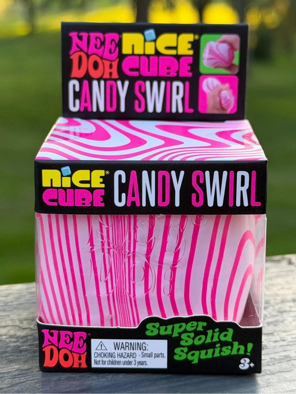 RARE NeeDoh Pink/White Candy Swirl Nice Cube•Authentic Schylling•Brand NEW!